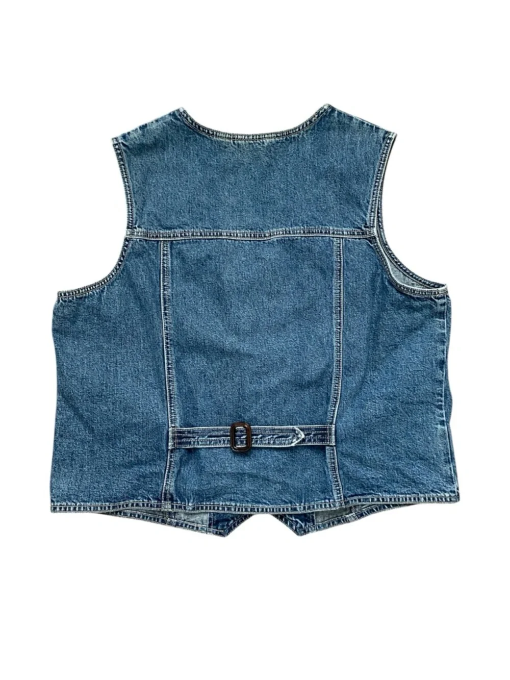 Vintage Eddie Bauer Women’s Classic Blue Denim Vest Size XL - Picture 2 of 5